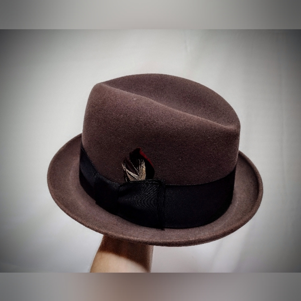 Pristine Vintage Adam Harvard '40 Fedora Fur Felt Hat Premier Quality 5th Ave NY - Picture 10 of 16